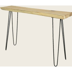 Beauty Home ΚΟΝΣΟΛΑ ΞΥΛΙΝΗ ΜΕΤΑΛΛΙΚΑ ΠΟΔΙΑ 120 x 30 x 80 cm