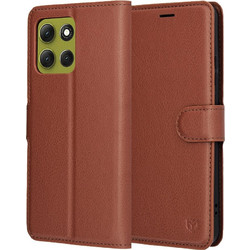 Techsuit Leather Folio Θήκη Καφέ (Motorola Moto G86)