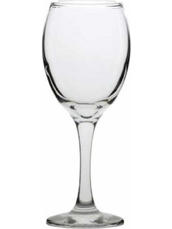Uniglass Σετ Ποτήρια Κρασιού Γυάλινα Κολωνάτα Queen 365ml 6τμχ 94516