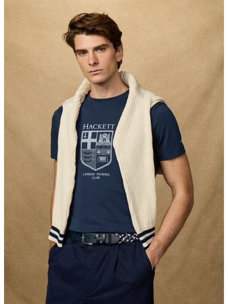 HACKETT T-SHIRT ΜΠΛΕ ΗΜ5000083 ΜΠΛΕ