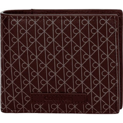 Calvin Klein Emblem Aop Coated Billfold Πορτοφόλι - ΚΑΦΈ