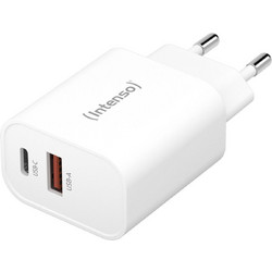 Intenso W30AC Φορτιστής Χωρίς Καλώδιο με Θύρα USB-A & USB-C 30W White