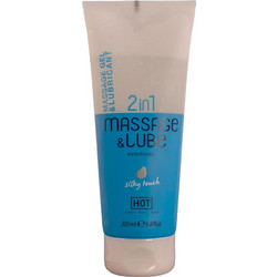 HOT Austria 2 in 1 Massage & Lube Silky Touch Λιπαντικό Gel Νερού Κόλπου Πρωκτού & Μασάζ 200ml