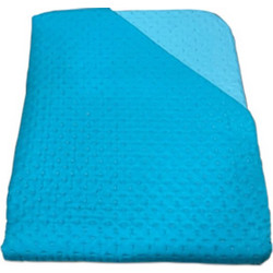 Κουβερλί Διπλό Microfiber Διπλής Όψης Cross Desing Γαρύφαλλο 220x240 - Τυρκουάζ-Cyan