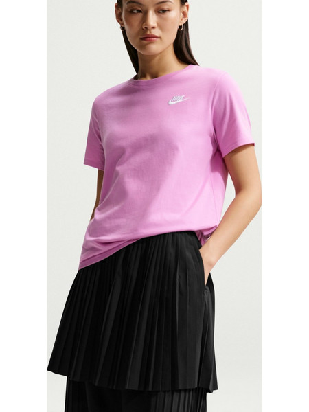 Nike Sportswear Club Essentials Women's T-Shirt LT Magenta / White
