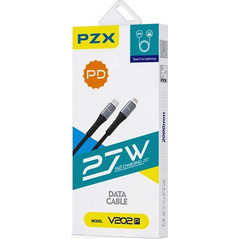 PZX V202P Καλώδιο Φόρτισης και Μεταφοράς Δεδομένων 2M / Charging And DATA CABLE Type-C ΣΕ Lightning PD27W - Χρώμα: Μαύρο