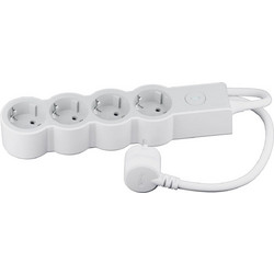 Πολύπριζο Legrand Std 4 Θέσεων (694436) 3m - Με φωτεινό διακόπτη ON/OFF - Λευκό/Γκρι 694436