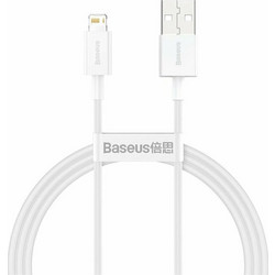 Καλώδιο Σύνδεσης USB 2.0 Baseus Superior Series USB A σε Lightning 12W 2.4A 2m Λευκό