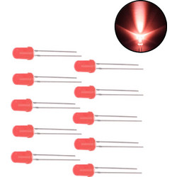 Σετ LED Δίοδοι 5mm 1.94V Τύπου F5 σε Κόκκινο Χρώμα 10τμχ