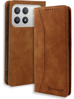 Bodycell Book Case Θήκη Πορτοφόλι Brown (Xiaomi Poco F8 Pro)