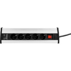 Adam Hall Cables 8747 DS5 USB Power Strip 5-way with switch & 2 x USB | 1.4 m - Adam Hall