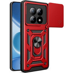 Bodycell Armor Slide Θήκη με Κάλυμμα Κάμερας & Ring Holder Red (Xiaomi Redmi Note 15 / Poco M8)