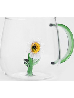 Φλυτζάνι Γυάλινο Girasol 234269 724558 400ml Clear-Green Homla Γυαλί