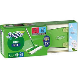 SWIFFER Dry Kit Clean & Fresh Σκούπα Και Ανταλλακτικά Πανάκια (8 Στεγνά & 3 Υγρά)