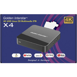 Golden Interstar X4 - 4K IPTV Box Linux, H.265, 1GB/8GB, Dual-Band Wi-Fi