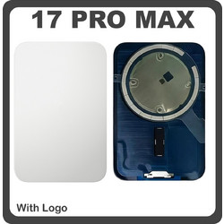 For Apple iPhone 17 Pro Max (A3526, A3257) Rear Back Battery Cover + Magnet Silver