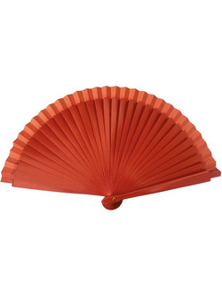 Βεντάλια ξύλινη μονόχρωμη 19cm 9075 ΚΟΚΚΙΝΟ