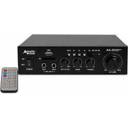 AK200-BT Hi-Fi Compact Ενισχυτής Ισχύος 2x 50Watt, Με Λειτουργία Bluetooth, USB Και SD