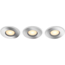 Philips Χωνευτό Σποτ Ασημί 1τμχ 929003807901