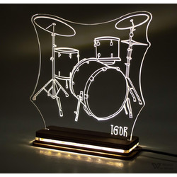 World of Wood - Φωτιστικό LED Ντραμς W00997 Πολύχρωμο