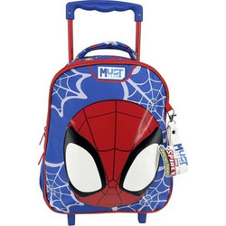 Must Spidey Σχολική Τσάντα Τρόλεϊ Νηπιαγωγείου Μπλε 508802