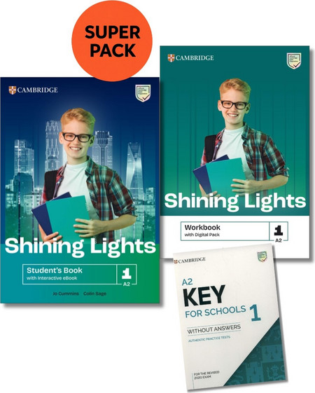 SHINING LIGHTS 1 A2 SUPER PACK 2 (SB + WB + KEY FOR SCHOOLS 1)