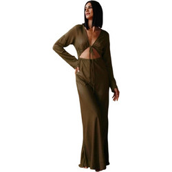 Studio TIA Hera Maxi Φόρεμα Καφέ HERA-M-D-BUTTERNUT