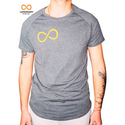 LEGENDARY T-SHIRT INFINITY ΓΚΡΙ 94%-6% COTTON-SPANDEX