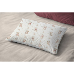 Μαξιλαροθήκη Bebe Βαμβακερή 35x45εκ. Newborn Bear 716 White-Beige DimCol - DimCol - 31111646086
