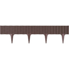 Prosperplast Φράκτης Κήπου Garden Border Καφέ 5 τεμ. IBRA-R222