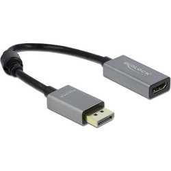 DELOCK αντάπτορας DisplayPort 1.4 σε HDMI 66436, 4K/60Hz, active, γκρι