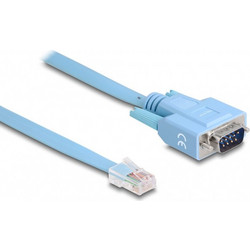DELOCK καλώδιο serial RS-232 DB9 σε RJ45 63353, 1m, μπλε