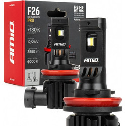 Amio AMiO - Λάμπες LED F26 Pro Series H8/H9/H11/H16 12/24V 68W 2900-3550lm 6.000K Full Can-Bus Plug&Play - 2 Τεμ. (04873/AM)