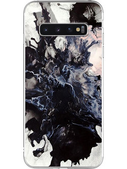 Silicon Marble Case Samsung S10 SM8 White/Black