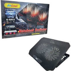 Andowl Q-SR03 Cooling Pad για Laptop έως 17" με 2 Ανεμιστήρες