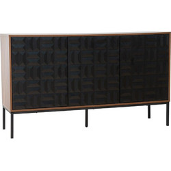 ZUMA ΜΠΟΥΦΕΣ ΚΑΡΥΔΙ ΜΑΥΡΟ 148x40x85.5cm LIBERTA 05-0766