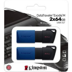 Kingston DataTraveler Exodia M 64GB USB Stick 3.2 Gen 1 με USB-A 2pcs