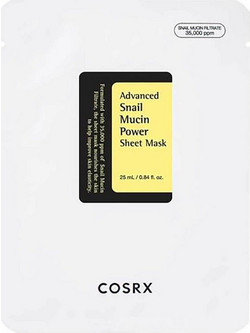 Cosrx Advanced Snail Mucin Power Sheet Μάσκα Προσώπου για Ενυδάτωση με Εκχύλισμα Σαλιγκαριού 25ml