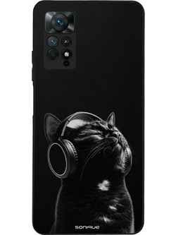 Sonique Men's Edition Θήκη με Σχέδιο «Audio Kitten - Black» (Xiaomi Redmi Note 11 Pro 4G/5G / Redmi Note 12 Pro 4G)