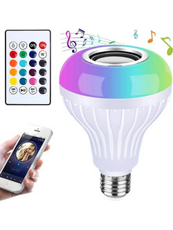 Λάμπα Ηχείο LED RGB E27 7W με Bluetooth και Τηλεχειριστήριο