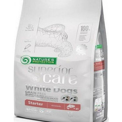 Nature's Protection Superior Care White Dogs Grain Free Starter All Breeds with Salmon 10kg