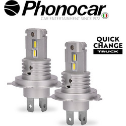 PHONOCAR 07.782 Λαμπες Led H4, H19 P43T, Py26D-1 6500K 20W 24V