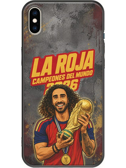 Θήκη La Roja Campeones del Mundo - Marc Cucurella iPhone XS Max Black TPU (Μαύρη Σιλικόνη)