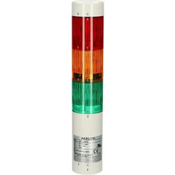 Patlite Signal Column Φάρος Συστημάτων Συναγερμού LR4-302WJNW-RYG