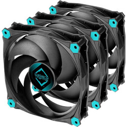 Iceberg Thermal IceGALE Silent Case Fan 120mm με Σύνδεση 4-Pin PWM 3τμχ Black