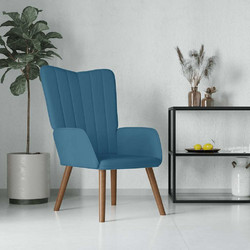 vidaXL Πολυθρόνα Relax Βελούδινη Μπλε 327665