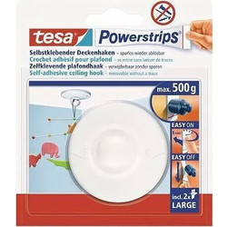 Tesa 58029-00020-04 Κρεμαστράκι με Αυτοκόλλητο Πλαστικό Λευκό