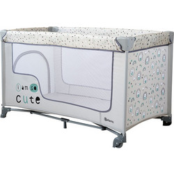 Παρκοκρέβατο Play And Sleep 1 Layer Belletti Grey BL-4004005-01 (ΔΩΡΟ κουνουπιέρα)