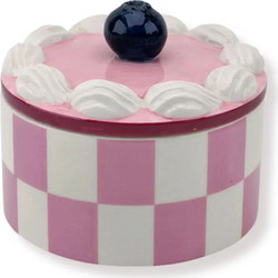 HOUSEVITAMIN Διακοσμητικό Βαζάκι Αποθήκευσης Tartlet Whipped Cream Pink 9x9x7.5cm