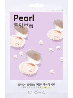 Missha Airy Fit Pearl Sheet Μάσκα Προσώπου για Ενυδάτωση με Υαλουρονικό 19gr